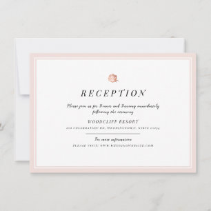 Convites Recepção de casamento minimalista floral do ouro