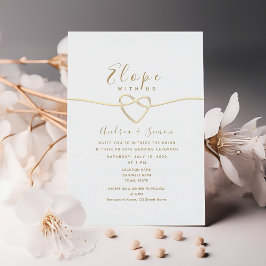 Convites Recepção de Casamento Minimalista para Fugitivos