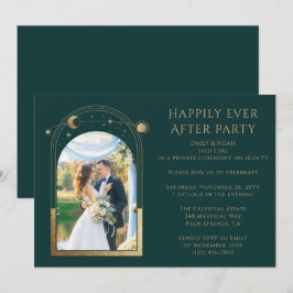 Convites Recepção de Casamento Místico Feliz para Sempre