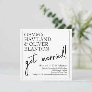 Convites Recepção de Casamento Moderna Simples e Divertida
