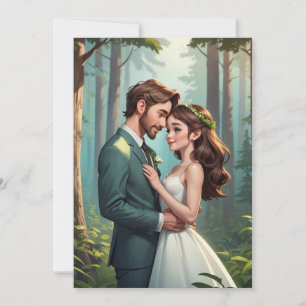 Convites recepção de casamento moderno e feliz para sempre