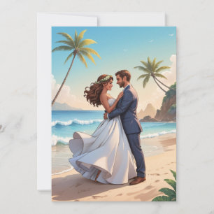 Convites recepção de casamento moderno e feliz para sempre 