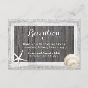 Convites Recepção de Casamento na Praia com Moldura de Made