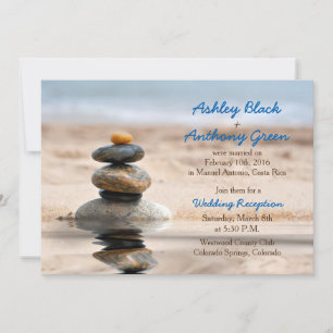 Convites Recepção de Casamento no Destino Praia do Oceano A