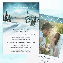 Convites Recepção de Casamento no Inverno Mágico Foto Perso