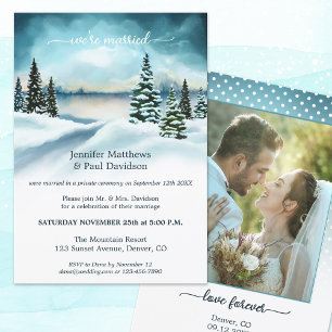 Convites Recepção de Casamento no Inverno Mágico Foto Perso