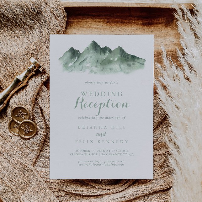 Convites Recepção de Casamento no País da Montanha Verde (Criador carregado)