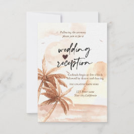 Convites Recepção de Casamento Palmeiras Tropicais Rústicas