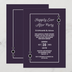 Convites Recepção de Casamento Para Sempre Feliz Branco Rox