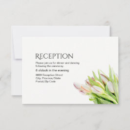 Convites Recepção de casamento personalizada, tulipa