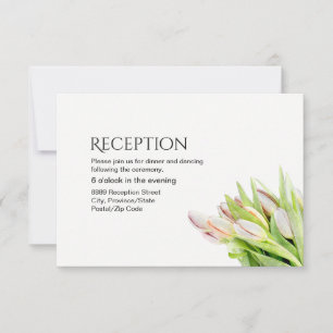 Convites Recepção de casamento personalizada, tulipa
