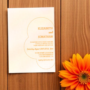 Convites Recepção de Casamento Pôr do Sol Laranja