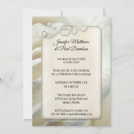 Convites Recepção de casamento pós-casamento Rosa Marfim Pr