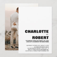 Recepção de Casamento Preto e Branco Moderno