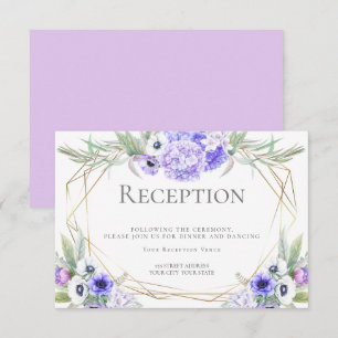 Convites Recepção de Casamento   Ramalhete Floral de Anêmon