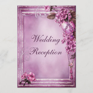 Convites Recepção de casamento romântica do quadro do