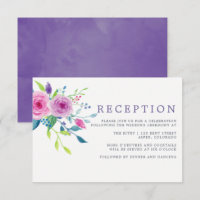 Recepção de Casamento Rosa Beije Floral Aquarela