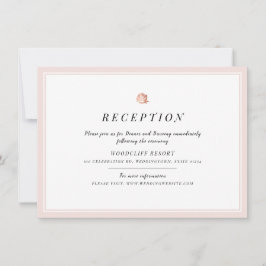 Convites recepção de casamento rosa de ouro floral minimali