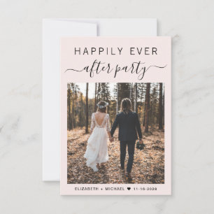 Convites Recepção de casamento Rosa Fotográfica do Script C