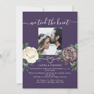 Convites Recepção de Casamento Roxa Boêmia
