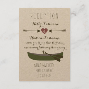 Convites Recepção de Casamento Rústico Canoa + Flechas