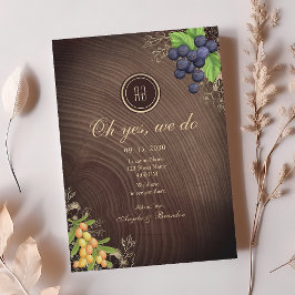 Convites Recepção de Casamento Rústico de Outono