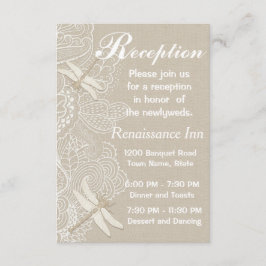 Convites Recepção de Casamento Rústico em Burel e Renda