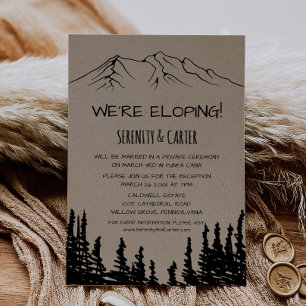 Convites Recepção de Casamento Rústico na Montanha