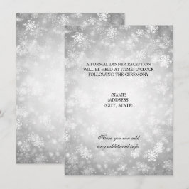 Convites Recepção de Casamento Silver Winter Wonderland