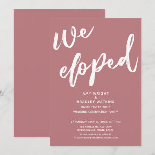 Convites Recepção de Casamento Simples Dusty Rose Nós Fugim