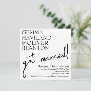 Convites Recepção de Casamento Simples e Divertida