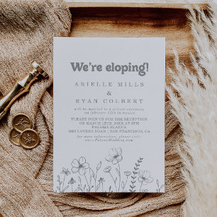 Convites Recepção de Casamento Simples e Sofisticado com Fl