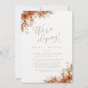 Convites Recepção de Casamento Simples em Laranja Queimada 