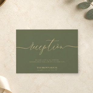 Convites Recepção de Casamento Simples Sage