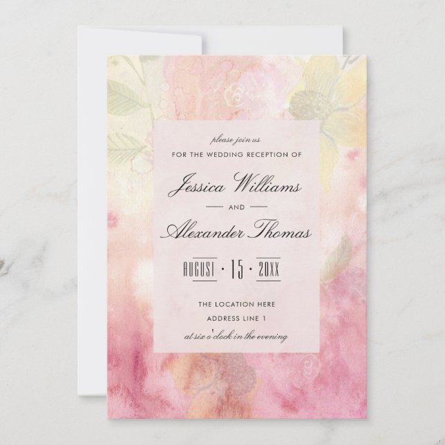 Convites Recepção de Casamento Sonho Romântico (Frente)