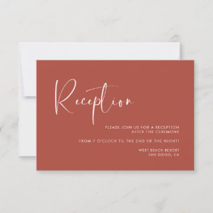 Convites Recepção de casamento Terracotta Elegante e modern
