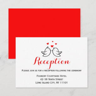 Convites Recepção de Casamento Vermelho Casais Apaixonados