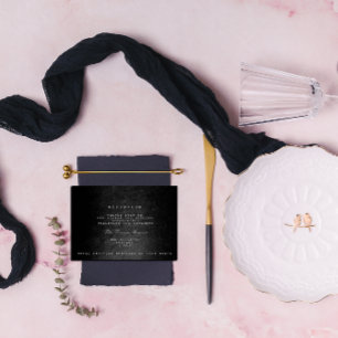 Convites Recepção de Casamento Vip Black Glam Outono