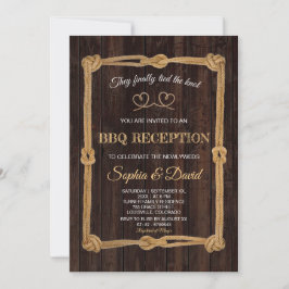 Convites Recepção de Churrasco Nós Amarrámos o Nó de Corda 