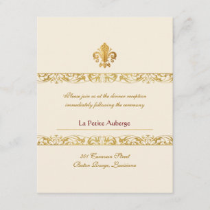 Convites Recepção de Fleur-de-lis Themed