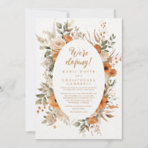 Recepção de Frame Floral de outono Elegante