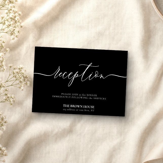 Convites Recepção de jantar de casamento com caligrafia pre (Criador carregado)
