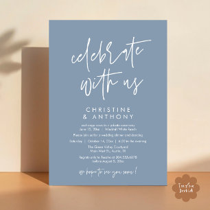 Convites Recepção de Jantar de Casamento Minimalista Modern