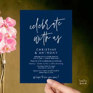 Convites Recepção de Jantar de Casamento Minimalista Modern