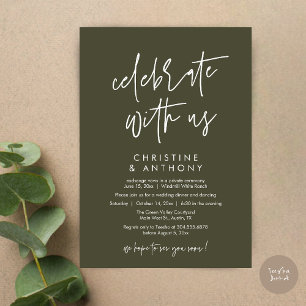 Convites Recepção de Jantar de Casamento Minimalista Modern