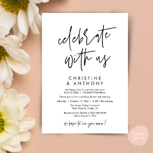 Convites Recepção de Jantar de Casamento Minimalista Modern