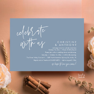 Convites Recepção de Jantar de Casamento Minimalista Modern