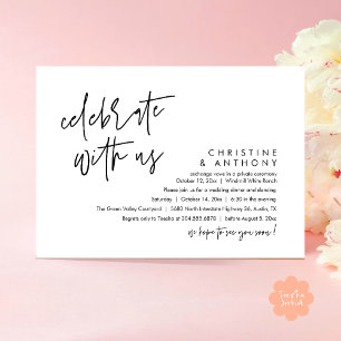 Convites Recepção de Jantar de Casamento Minimalista Modern