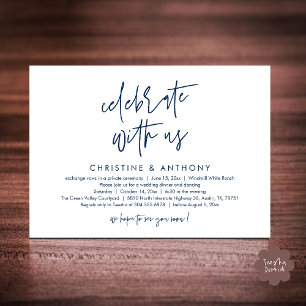Convites Recepção de Jantar de Casamento Minimalista Modern