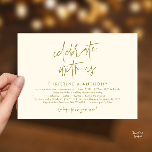 Convites Recepção de Jantar de Casamento Minimalista Modern